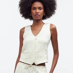Madewell Cream Satin Vest for Women